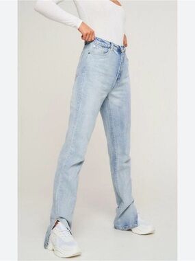 PacSun Button Fly High Rise Bootcut Split Hem Jeans Size 24